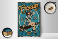 Holzschild Pinup 20x30cm Ocean spirit Seefahrt Ozean