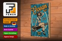 Holzschild Pinup 20x30cm Ocean spirit Seefahrt Ozean