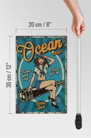 Holzschild Pinup 20x30cm Ocean spirit Seefahrt Ozean