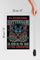 Holzschild Tattoo 20x30cm Rotterdam Convention 20 june