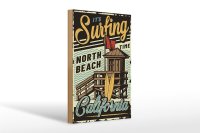 Holzschild California 20x30cm it´s Surfing time...