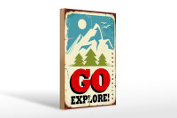 Holzschild Retro 20x30cm National Park go explore