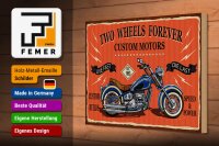 Holzschild Retro 30x20cm Retro Motorrad custom motors