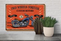 Holzschild Retro 30x20cm Retro Motorrad custom motors