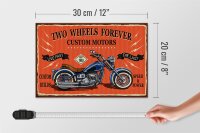 Holzschild Retro 30x20cm Retro Motorrad custom motors