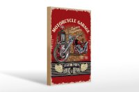 Holzschild Retro 20x30cm Motorrad Motorcycle Garage Service