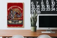 Holzschild Retro 20x30cm Motorrad Motorcycle Garage Service