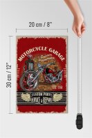 Holzschild Retro 20x30cm Motorrad Motorcycle Garage Service