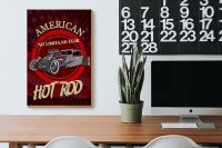 Holzschild American 20x30cm hot rod Auto no limits no fear
