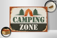 Holzschild Camping 30x20cm Camping Zone