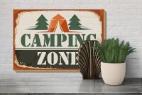 Holzschild Camping 30x20cm Camping Zone