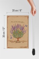 Holzschild Lavendel 20x30cm trust in the lord with all