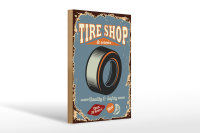 Holzschild Retro 20x30cm Tire Shop Service open 24