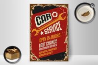 Holzschild Retro 20x30cm Car Service open 24 hours Auto