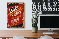 Holzschild Retro 20x30cm Car Service open 24 hours Auto
