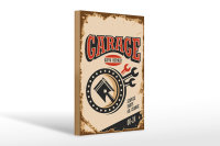 Holzschild Retro 20x30cm Garage auto repair service 00-24