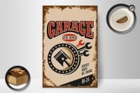 Holzschild Retro 20x30cm Garage auto repair service 00-24