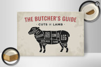 Holzschild Lamm 30x20cm Lamb cuts Metzgerei Fleisch