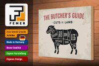 Holzschild Lamm 30x20cm Lamb cuts Metzgerei Fleisch