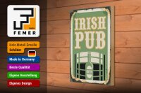 Holzschild Retro 20x30cm Irish pub Beer Bier Alkohol
