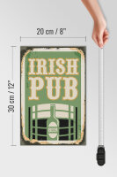 Holzschild Retro 20x30cm Irish pub Beer Bier Alkohol