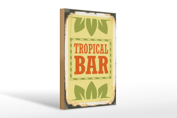 Holzschild Alkohol 20x30cm Tropical Bar Sommer