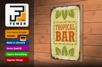 Holzschild Alkohol 20x30cm Tropical Bar Sommer