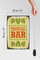 Holzschild Alkohol 20x30cm Tropical Bar Sommer