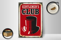 Holzschild Retro 20x30cm Gentlemen`s Club Männer