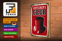 Holzschild Retro 20x30cm Gentlemen`s Club Männer