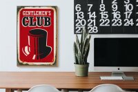 Holzschild Retro 20x30cm Gentlemen`s Club Männer