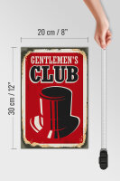 Holzschild Retro 20x30cm Gentlemen`s Club Männer
