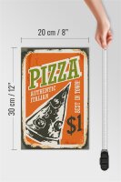 Holzschild Retro 20x30cm Pizza best in town