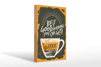 Holzschild Retro 20x30cm Kaffee best good morning hot Coffee