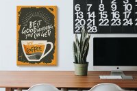 Holzschild Retro 20x30cm Kaffee best good morning hot Coffee