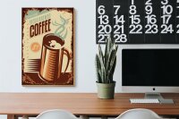 Holzschild Retro 20x30cm Kaffee fresh brewed Coffee