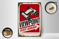 Holzschild Retro 30x20cm Viewpoint just ahead Adventure