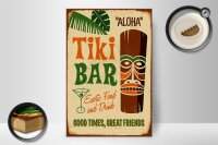 Holzschild 20x30cm Tiki Bar Aloha Exotic Food