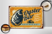Holzschild Retro 30x20cm Oyster Bar Seafood Restaurant
