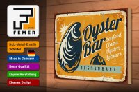 Holzschild Retro 30x20cm Oyster Bar Seafood Restaurant