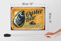 Holzschild Retro 30x20cm Oyster Bar Seafood Restaurant