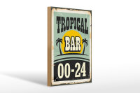 Holzschild Alkohol 20x30cm Tropical Bar Retro 00-24