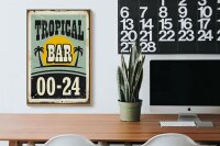 Holzschild Alkohol 20x30cm Tropical Bar Retro 00-24