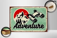 Holzschild Retro 30x20cm Adventure Abenteuer Outdoor