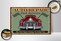 Holzschild Retro 30x20cm Auto repair full Service