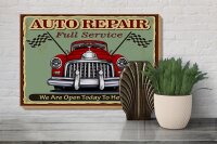 Holzschild Retro 30x20cm Auto repair full Service
