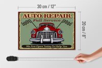 Holzschild Retro 30x20cm Auto repair full Service