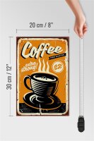 Holzschild Retro 20x30cm extra strong Coffee Kaffee