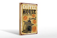 Holzschild Vintage 20x30cm Kaffee Coffee best in town