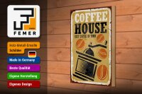 Holzschild Vintage 20x30cm Kaffee Coffee best in town